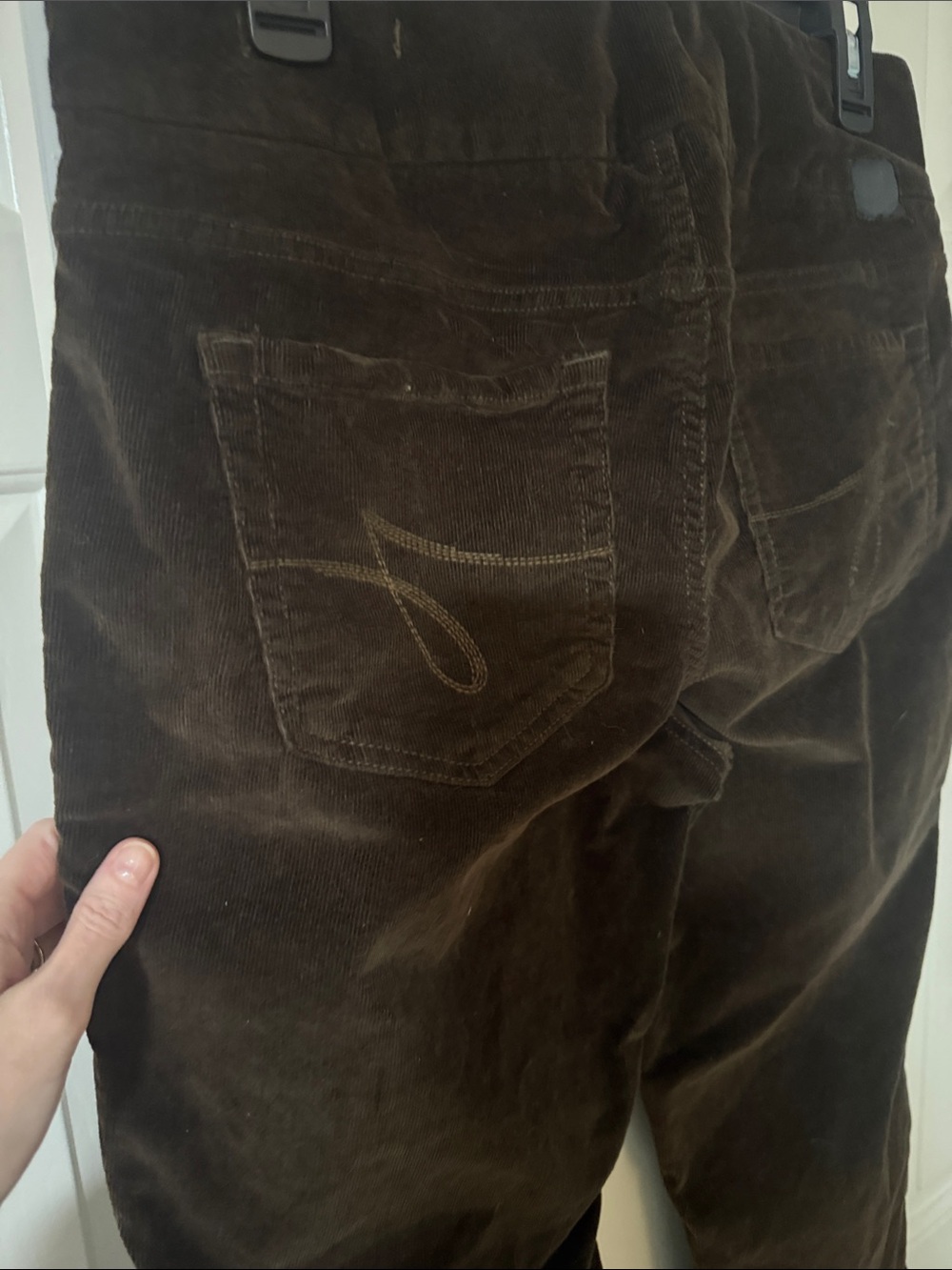 Jack & Jones Women's Straight-Leg Corduroy Pants in Dark Brown